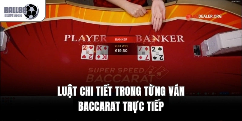 Luật chi tiết trong từng ván Baccarat trực tiếp